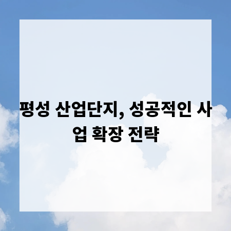 평성 산업단지, 성공적인 사업 확장 전략
