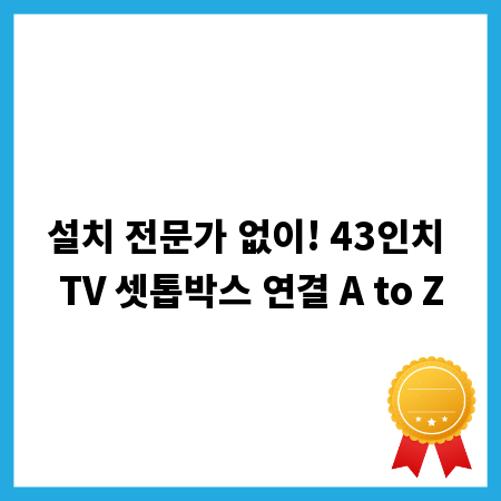 설치 전문가 없이! 43인치 TV 셋톱박스 연결 A to Z
