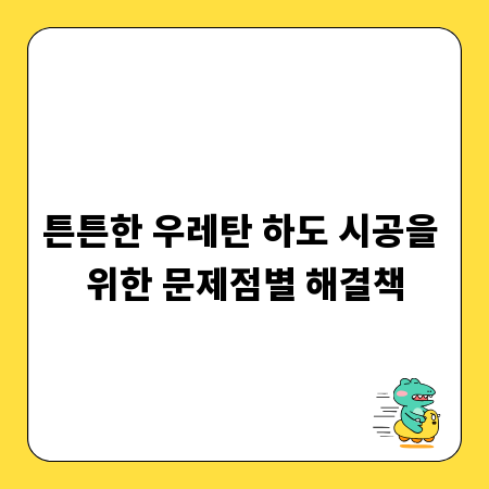 튼튼한 우레탄 하도 시공을 위한 문제점별 해결책