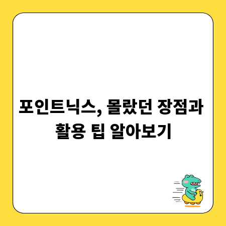 포인트닉스, 몰랐던 장점과 활용 팁 알아보기