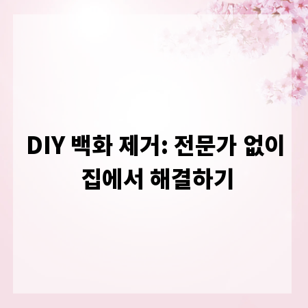 DIY 백화 제거: 전문가 없이 집에서 해결하기