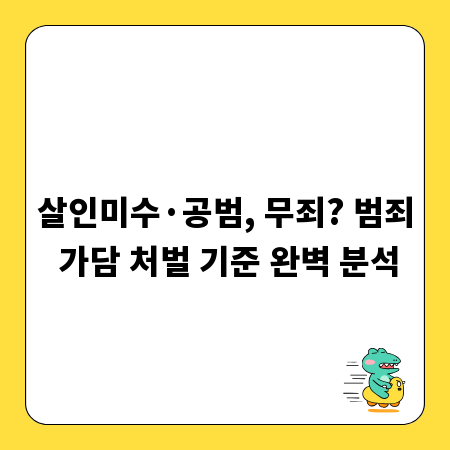 살인미수&middot;공범, 무죄? 범죄 가담 처벌 기준 완벽 분석