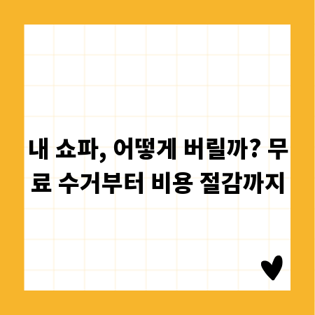 내 쇼파, 어떻게 버릴까? 무료 수거부터 비용 절감까지