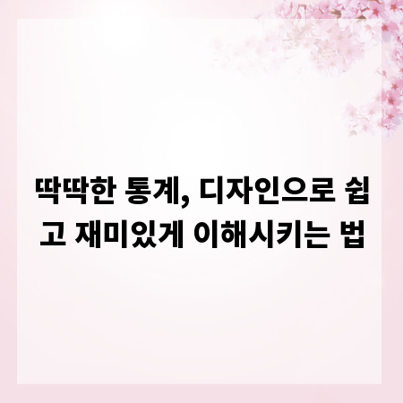 딱딱한 통계, 디자인으로 쉽고 재미있게 이해시키는 법