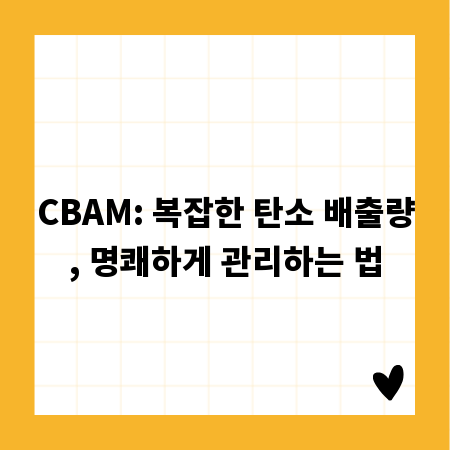 CBAM: 복잡한 탄소 배출량, 명쾌하게 관리하는 법