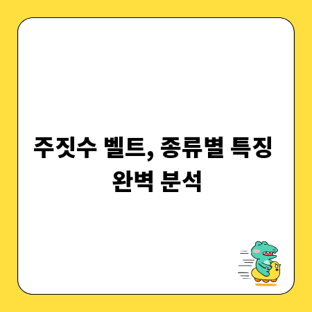 주짓수 벨트, 종류별 특징 완벽 분석