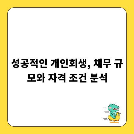 성공적인 개인회생, 채무 규모와 자격 조건 분석