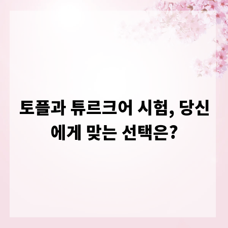 토플과 튜르크어 시험, 당신에게 맞는 선택은?