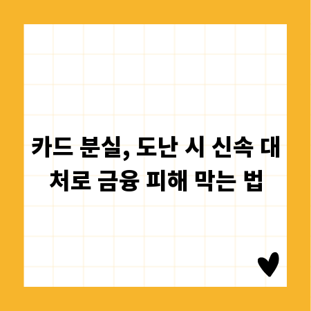 카드 분실, 도난 시 신속 대처로 금융 피해 막는 법