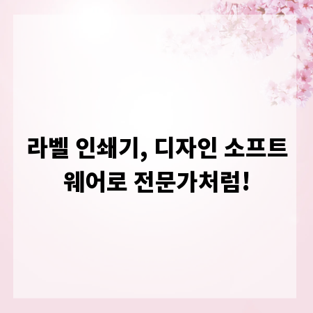 라벨 인쇄기, 디자인 소프트웨어로 전문가처럼!