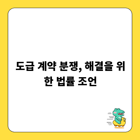 도급 계약 분쟁, 해결을 위한 법률 조언