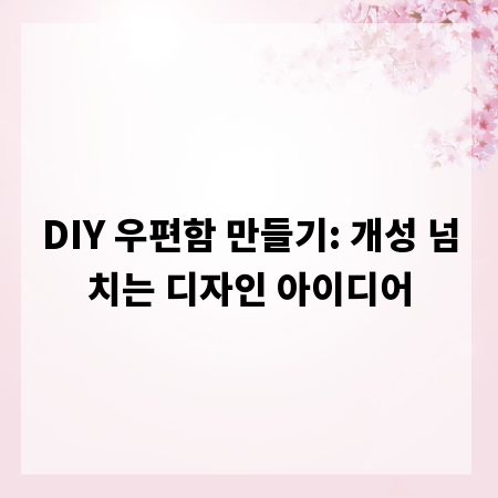 DIY 우편함 만들기: 개성 넘치는 디자인 아이디어