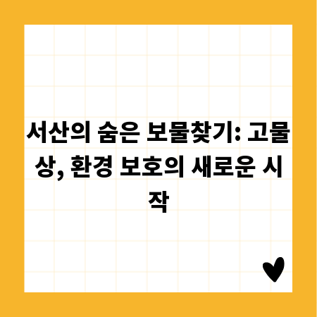 서산의 숨은 보물찾기: 고물상, 환경 보호의 새로운 시작