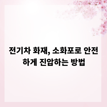 전기차 화재, 소화포로 안전하게 진압하는 방법