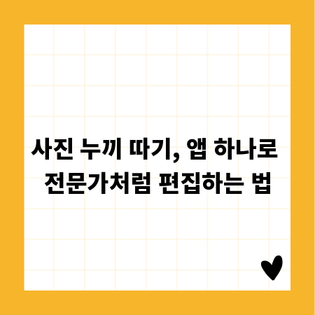 사진 누끼 따기, 앱 하나로 전문가처럼 편집하는 법