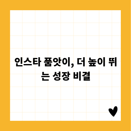 인스타 품앗이, 더 높이 뛰는 성장 비결